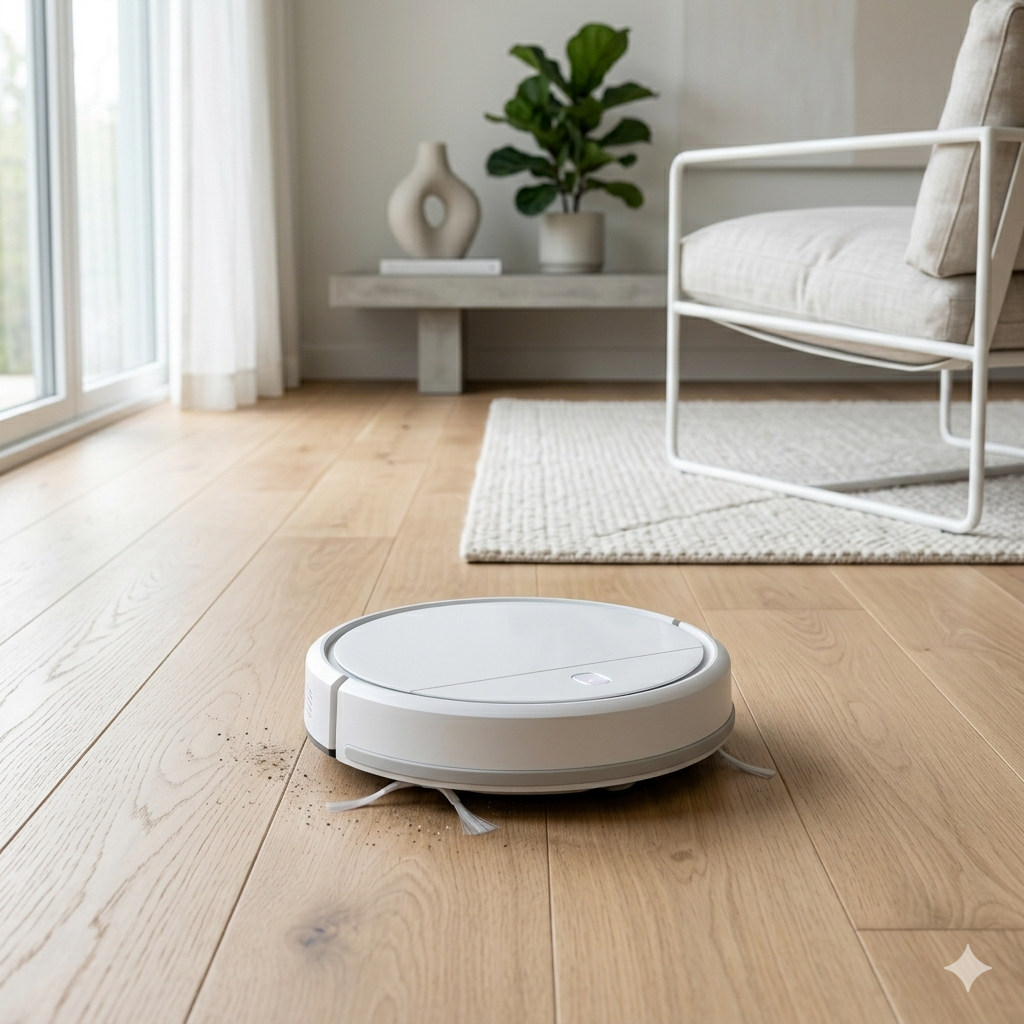 Robo-Clean Mini Robot Vacuum — 3-in-1 Sweep, Vacuum & Mop
